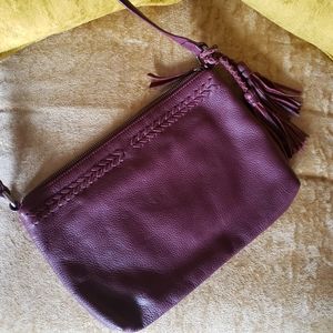Lucky Brand Maroon Leather Purse